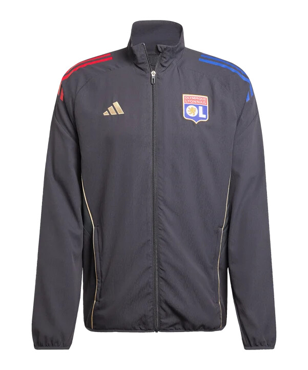 adidas olympique lyon präsentationsjacke grau