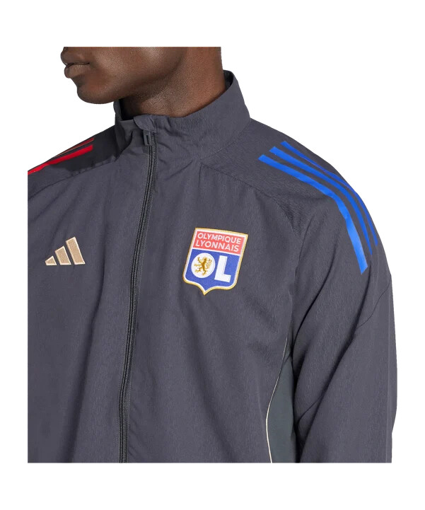 adidas olympique lyon präsentationsjacke grau