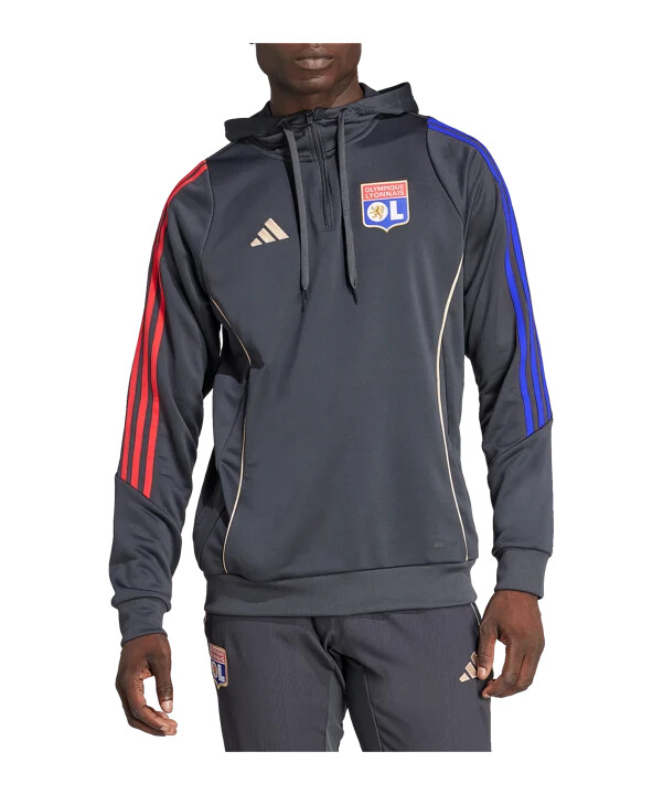 adidas olympique lyon training hoody grau