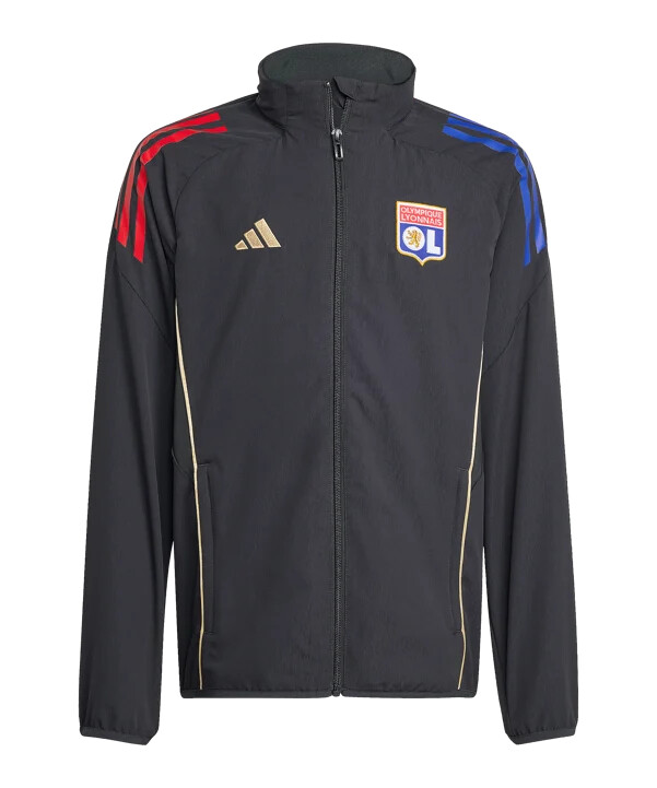 adidas olympique lyon präsentationsjacke kids grau