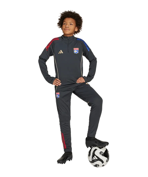 adidas olympique lyon trainingshose kids grau