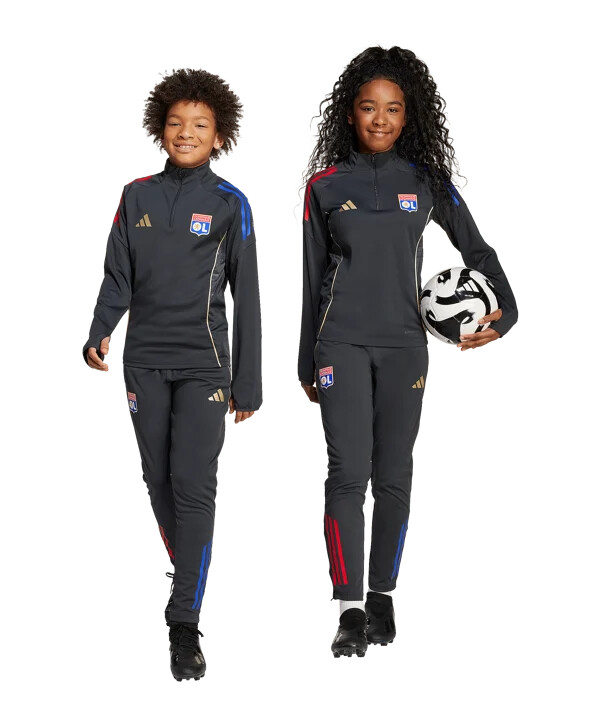 adidas olympique lyon trainingshose kids grau