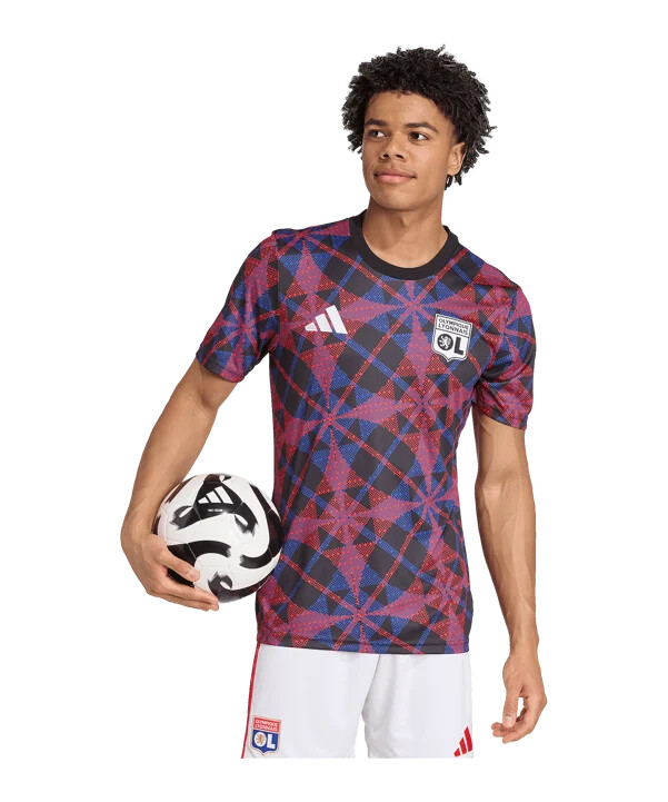 adidas olympique lyon prematch t-shirt 20252026 schwarz
