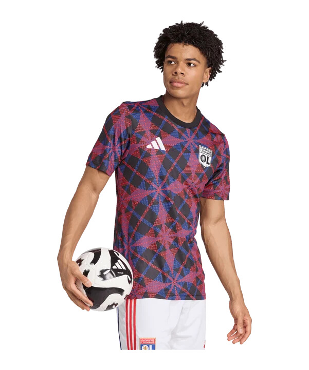 adidas olympique lyon prematch t-shirt 20252026 schwarz