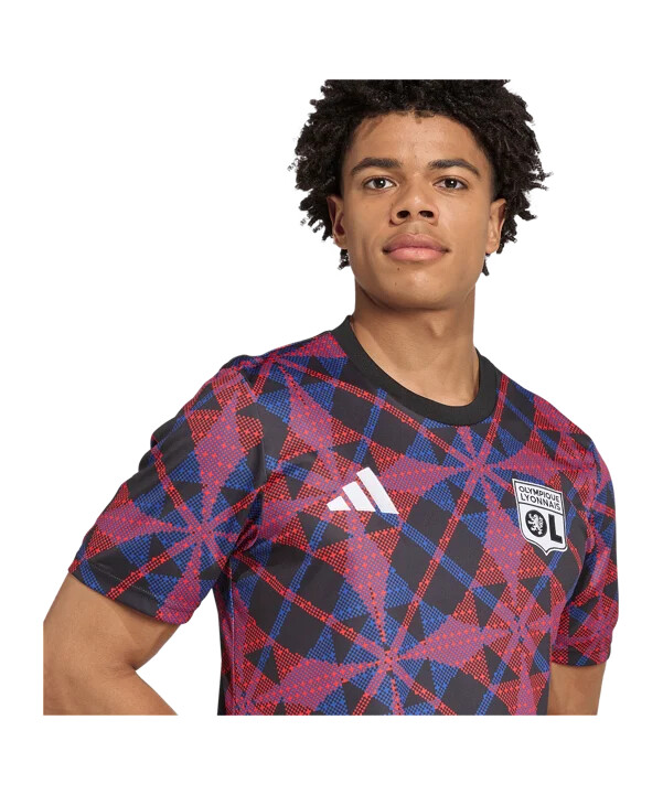adidas olympique lyon prematch t-shirt 20252026 schwarz