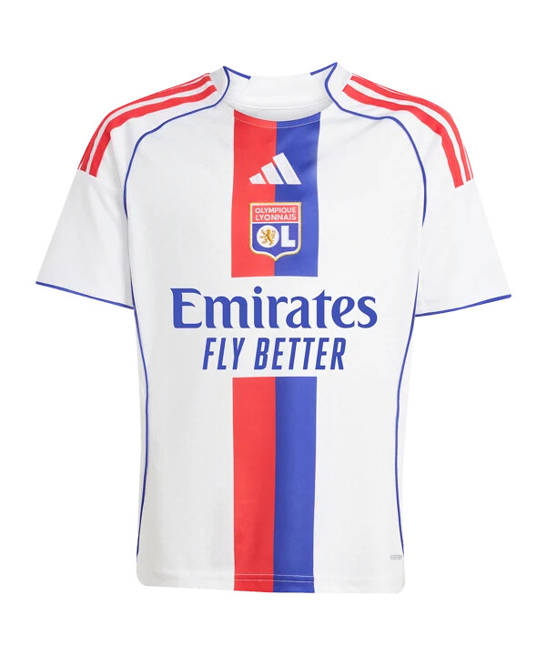 adidas olympique lyon trikot home 20252026 kids weiß