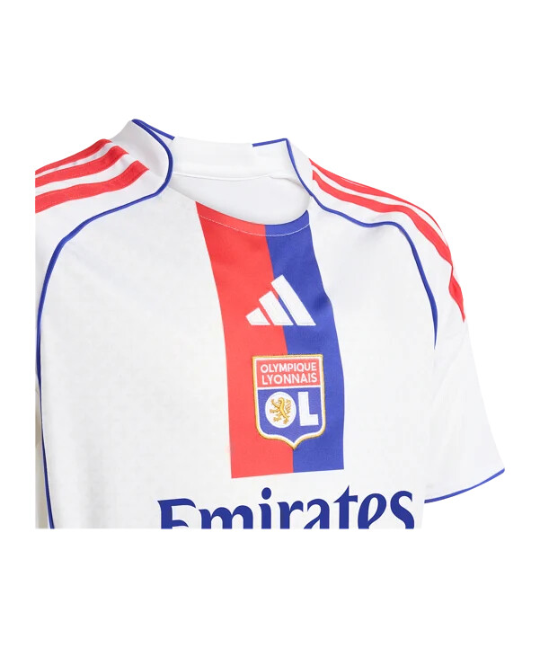 adidas olympique lyon trikot home 20252026 kids weiß