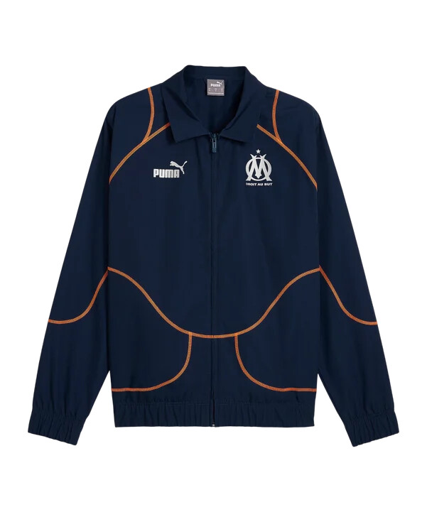 puma olympique marseille ftblstatement trainingsjacke blau f24