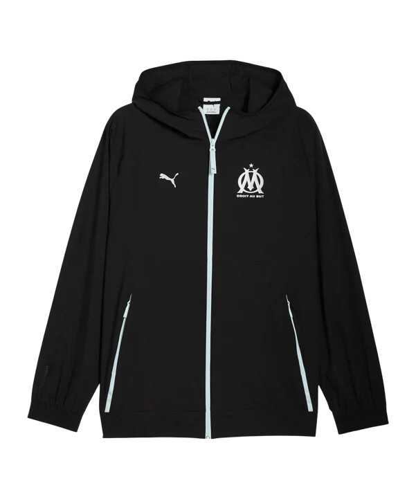 puma olympique marseille pumatech woven jacke schwarz f35