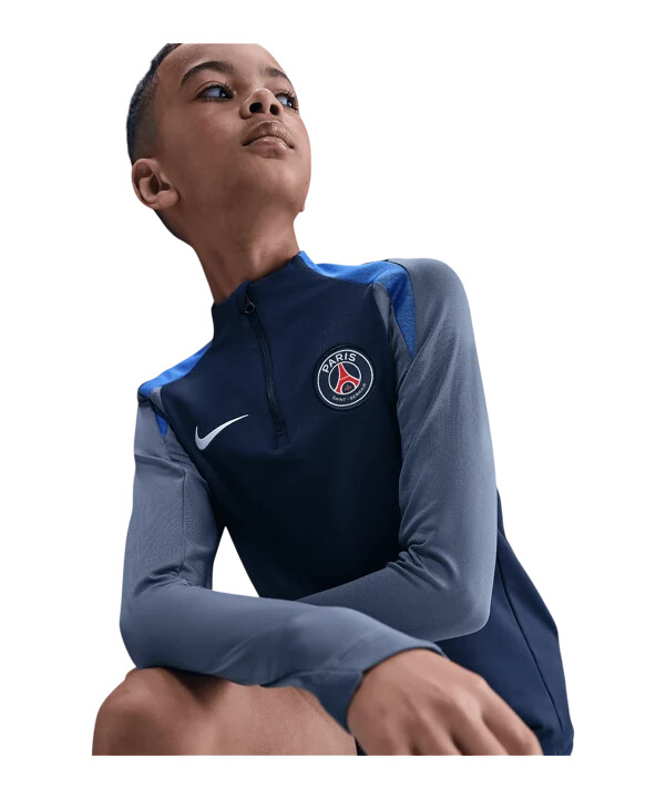 nike paris saint-germain strike drill top sweatshirt kids blau f411