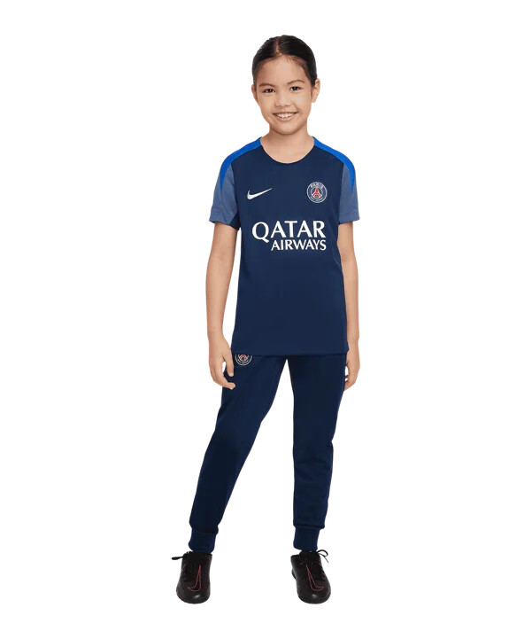 nike paris saint-germain strike trainingsshirt kids blau f411