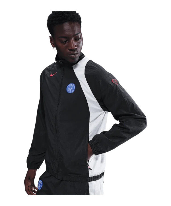 nike paris saint-germain t90 track jacke schwarz f010