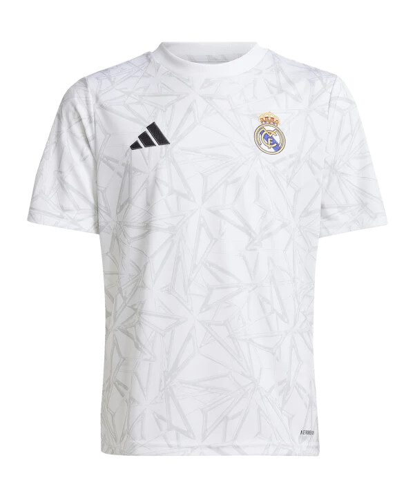 adidas real madrid prematch shirt 20242025 kids weiss