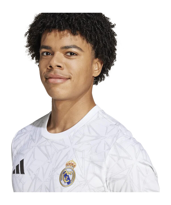 adidas real madrid prematch shirt 20242025 weiss