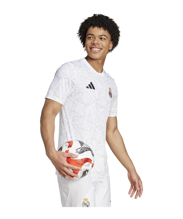 adidas real madrid prematch shirt 20242025 weiss
