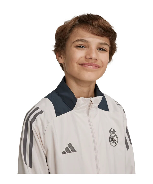 adidas real madrid prematch jacke kids grau