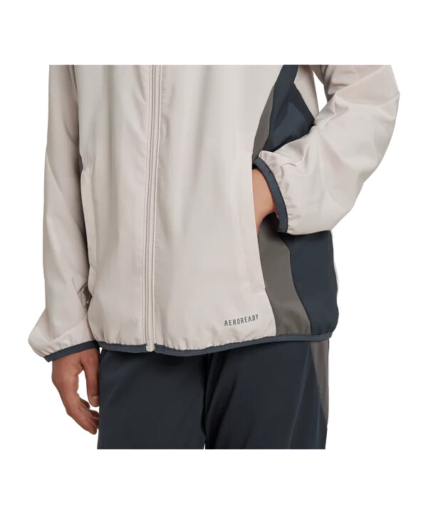 adidas real madrid prematch jacke kids grau
