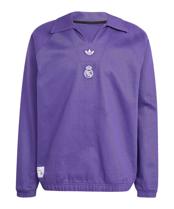 adidas real madrid terrace icon sweatshirt lila