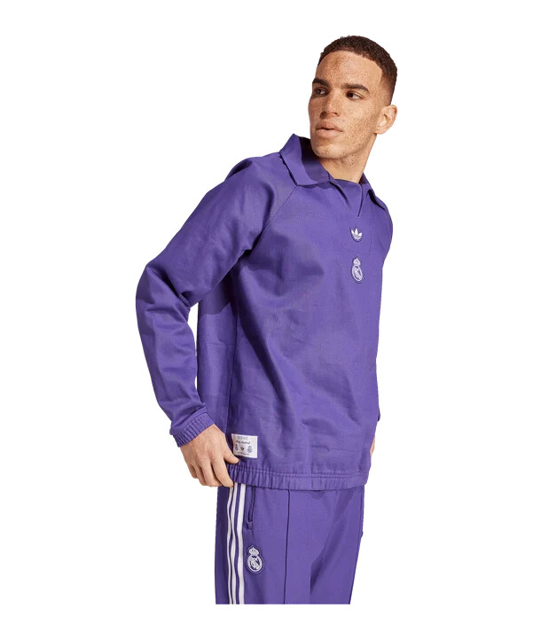 adidas real madrid terrace icon sweatshirt lila