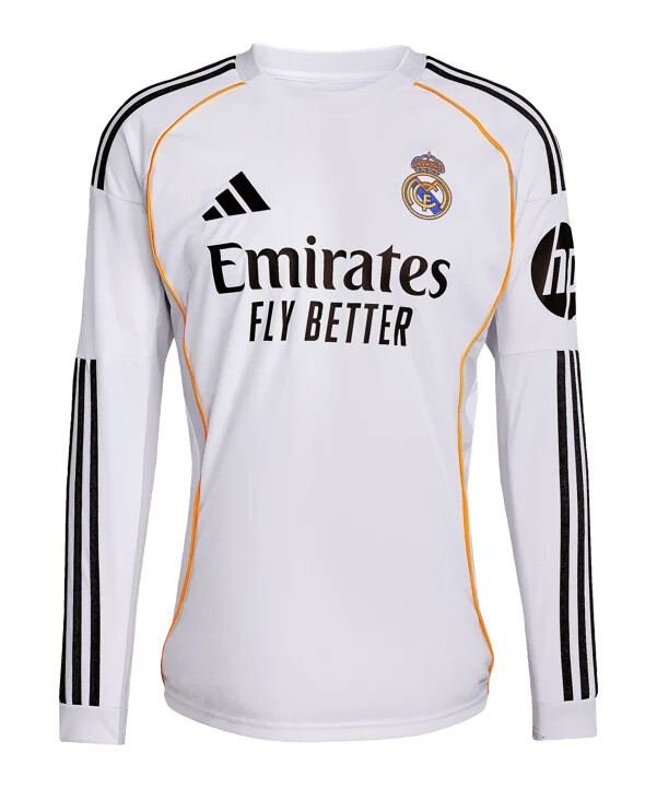adidas real madrid longsleeve trikot home 20252026 weiß