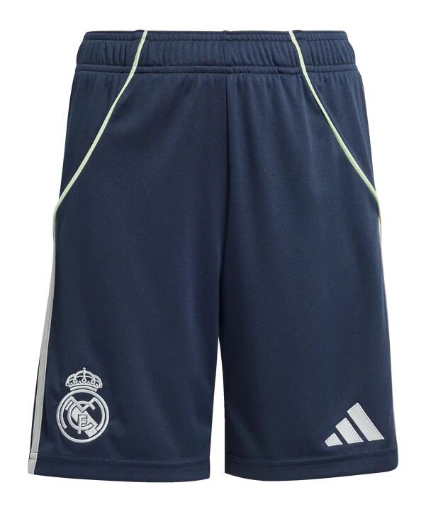 adidas real madrid short away 20252026 kids blau