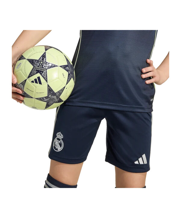 adidas real madrid short away 20252026 kids blau