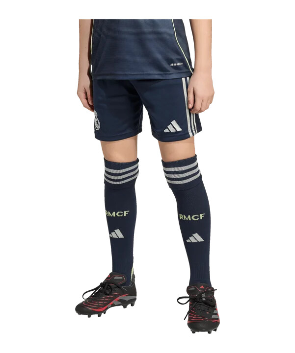 adidas real madrid short away 20252026 kids blau
