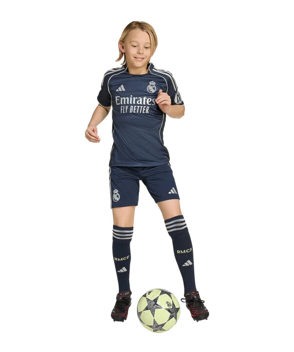 adidas real madrid short away 20252026 kids blau