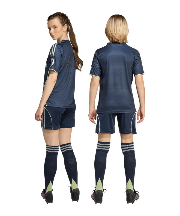 adidas real madrid short away 20252026 kids blau