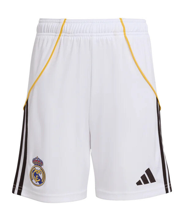 adidas real madrid short home 20252026 kids weiß