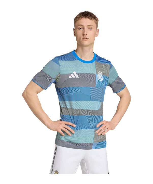 adidas real madrid prematch t-shirt 20252026 blau