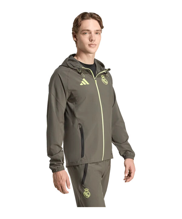 adidas real madrid vis tech travel jacke grau
