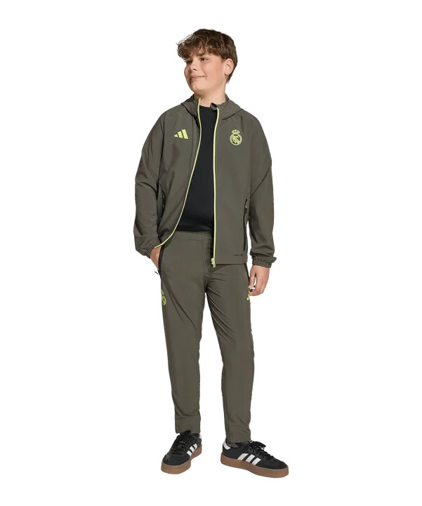 adidas real madrid vis tech travel jogginghose kids grau