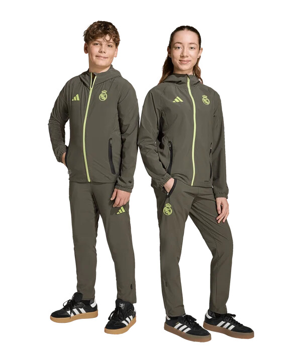 adidas real madrid vis tech travel jogginghose kids grau