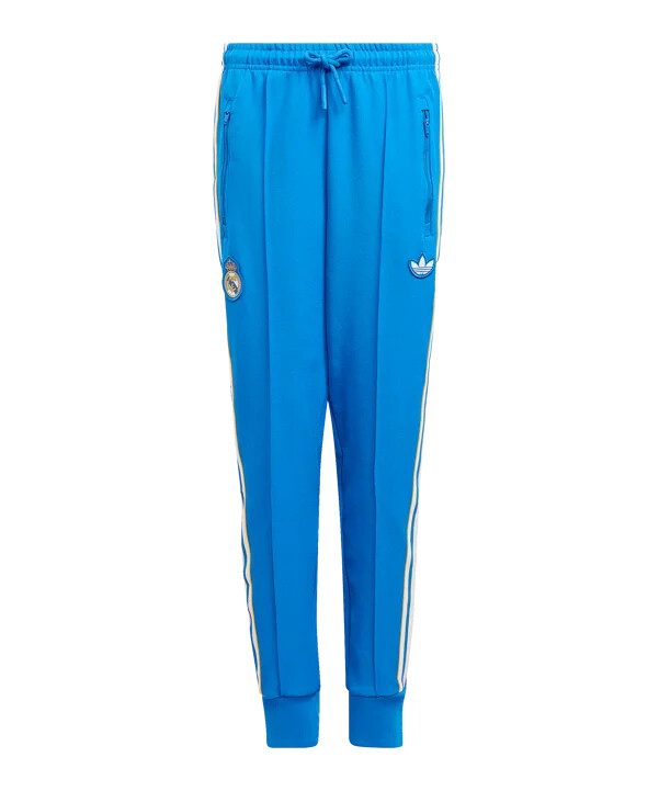 adidas real madrid icon track hose kids blau