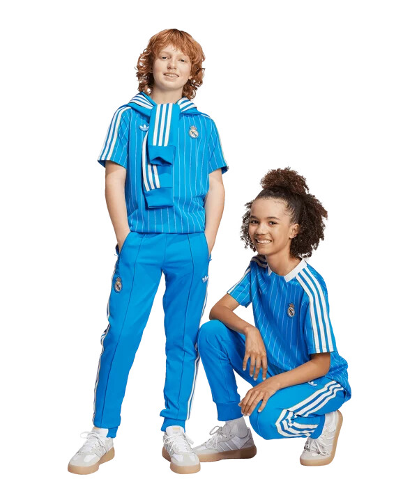 adidas real madrid icon track hose kids blau