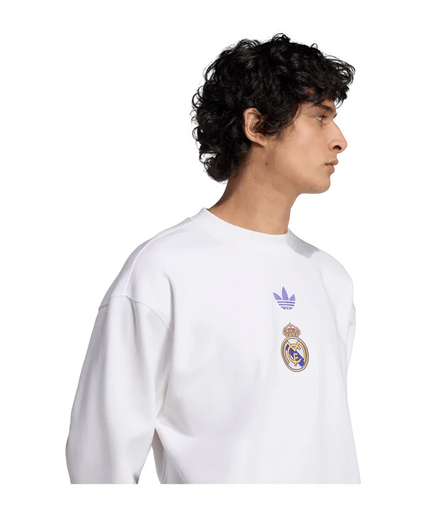 adidas real madrid lfstlr sweatshirt weiß