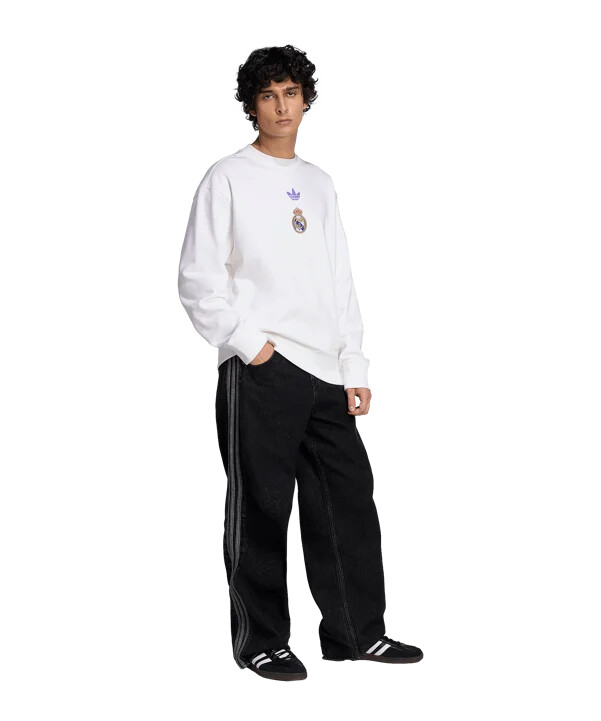 adidas real madrid lfstlr sweatshirt weiß