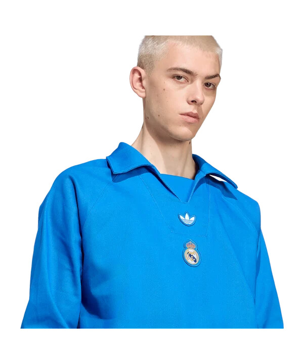 adidas real madrid icon drill sweatshirt blau