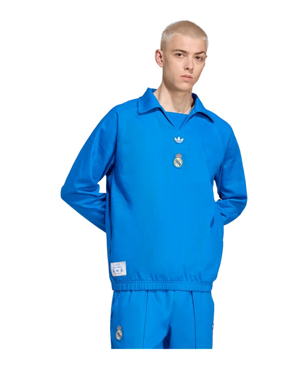 adidas real madrid icon drill sweatshirt blau