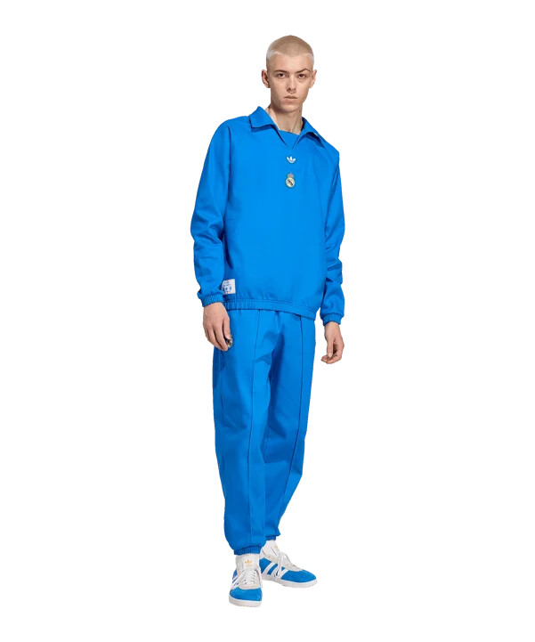 adidas real madrid icon drill sweatshirt blau