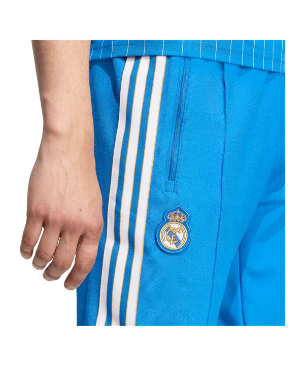 adidas real madrid icon track hose blau