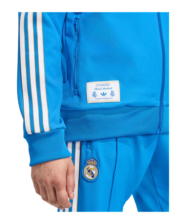 adidas real madrid icon track sweatshirt blau