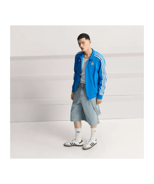 adidas real madrid icon track sweatshirt blau