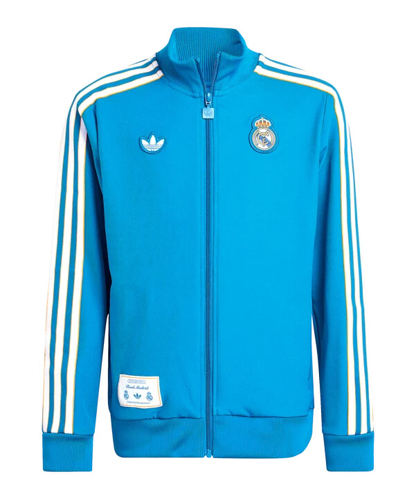 adidas real madrid icon track sweatshirt kids blau