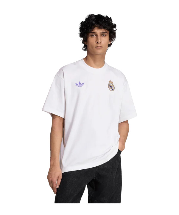 adidas real madrid lfstlr t-shirt weiß