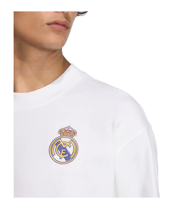 adidas real madrid lfstlr t-shirt weiß