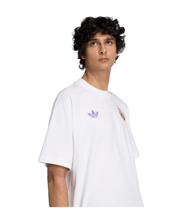 adidas real madrid lfstlr t-shirt weiß
