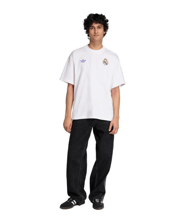adidas real madrid lfstlr t-shirt weiß