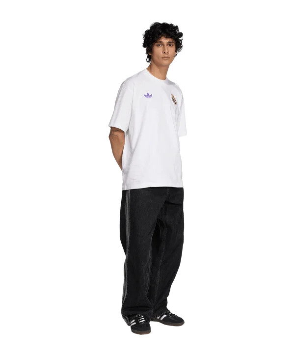 adidas real madrid lfstlr t-shirt weiß